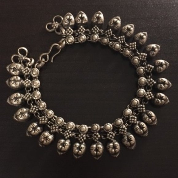 Vintage 90s Indian Lion Metalwork Anklet - Picture 1 of 5